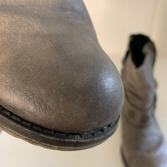 Rieker Peggy 98 Beige Leather Ankle Boots - Picture 8 of 9